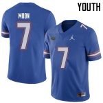 Youth Florida Gators #7 Jeremiah Moon NCAA Jordan Brand Royal Authentic Stitched College Football Jersey QZH6362AY